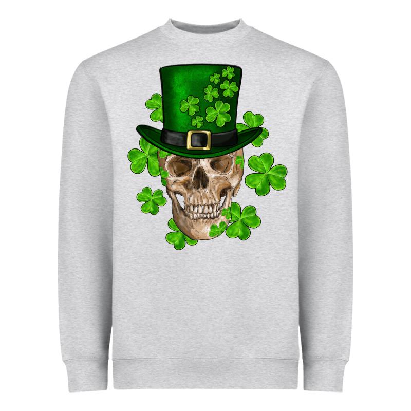 St. Patrick's Day Skull Heavyweight Sweatshirt by RanaPortraitStore | Teevron