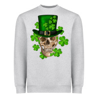Heather Grey st. patrick's day skull Heavyweight Sweatshirt - RanaPortraitStore