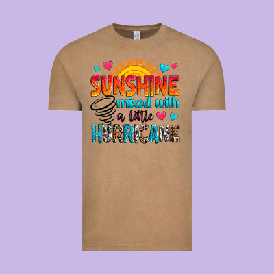Sunshine Mixed With A Little Hurricane Vintage Tee Designed By Zillion Design Studio