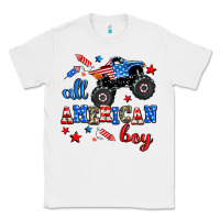 White all american boy  monsterr truck Classic Tee - AdoDesignShop
