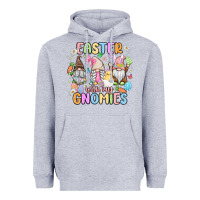 Heather Grey easter  with my gnomies Heavyweight Hoodie - MaliasSmallBusiness