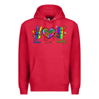 Cardinal Peace Love Equality Premium Hoodie - BundleAndBundleShop