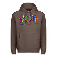 Coffee Peace Love Equality Premium Hoodie - BundleAndBundleShop