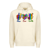 Sandshell Peace Love Equality Premium Hoodie - BundleAndBundleShop