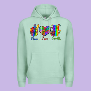 Peace Love Equality Premium Hoodie Designed By Bundleandbundleshop