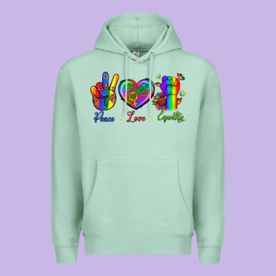 Peace Love Equality Premium Hoodie Designed By Bundleandbundleshop