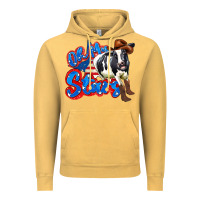 Vintage Mustard oh my stars cow Vintage Hoodie - Zillion Design Studio