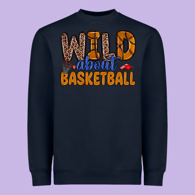 Wild About Basketball Heavyweight Sweatshirt Designed By Zillion Design Studio