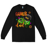 Black gamer dad Long Sleeve Tee - AdoDesignShop
