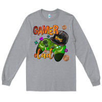 Heather Grey gamer dad Long Sleeve Tee - AdoDesignShop