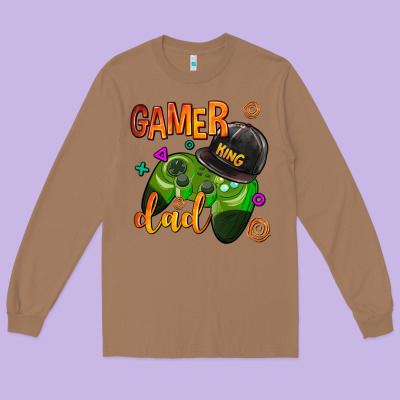 Gamer Dad Long Sleeve Tee Designed By Adodesignshop