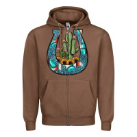 Chestnut cactus horseshoe Zipper Hoodie - JahusDesignShop