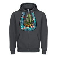 Smoke cactus horseshoe Zipper Hoodie - JahusDesignShop