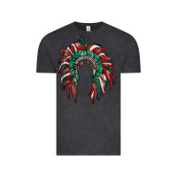 Vintage Black mexican flag indian headdress Vintage Tee - RanaPortraitStore