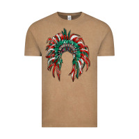 Mexican Flag Indian Headdress Vintage Tee | Teevron