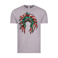 Vintage Zinc mexican flag indian headdress Vintage Tee - RanaPortraitStore