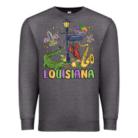 Charcoal Heather louisiana mardi gras Premium Sweatshirt - MaliasSmallBusiness