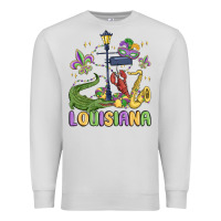 Dove Grey louisiana mardi gras Premium Sweatshirt - MaliasSmallBusiness