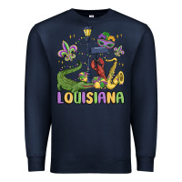 Navy louisiana mardi gras Premium Sweatshirt - MaliasSmallBusiness