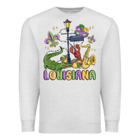 Oatmeal Heather louisiana mardi gras Premium Sweatshirt - MaliasSmallBusiness