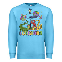 Ocean Blue louisiana mardi gras Premium Sweatshirt - MaliasSmallBusiness