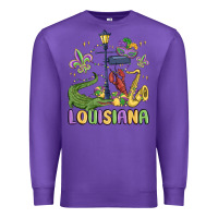 Purple louisiana mardi gras Premium Sweatshirt - MaliasSmallBusiness