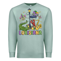 Seafoam louisiana mardi gras Premium Sweatshirt - MaliasSmallBusiness