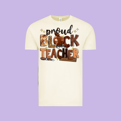 Proud Black Teacher Vintage Tee Designed By Zillion Design Studio
