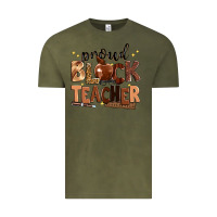 Vintage Olive proud black teacher Vintage Tee - Zillion Design Studio