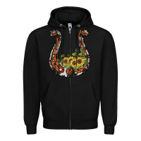 Black horseshoe sunflower Zipper Hoodie - JahusDesignShop