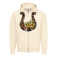 Sandshell horseshoe sunflower Zipper Hoodie - JahusDesignShop