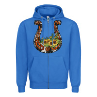 True Royal horseshoe sunflower Zipper Hoodie - JahusDesignShop