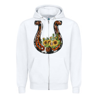 White horseshoe sunflower Zipper Hoodie - JahusDesignShop