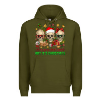 Army Green When Your Dead Inside But It's Christmas Premium Hoodie - BundleAndBundleShop