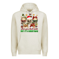 Oatmeal Heather When Your Dead Inside But It's Christmas Premium Hoodie - BundleAndBundleShop