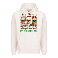 Pale Pink When Your Dead Inside But It's Christmas Premium Hoodie - BundleAndBundleShop