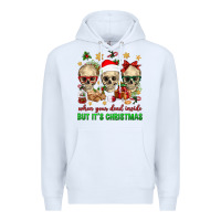 White When Your Dead Inside But It's Christmas Premium Hoodie - BundleAndBundleShop