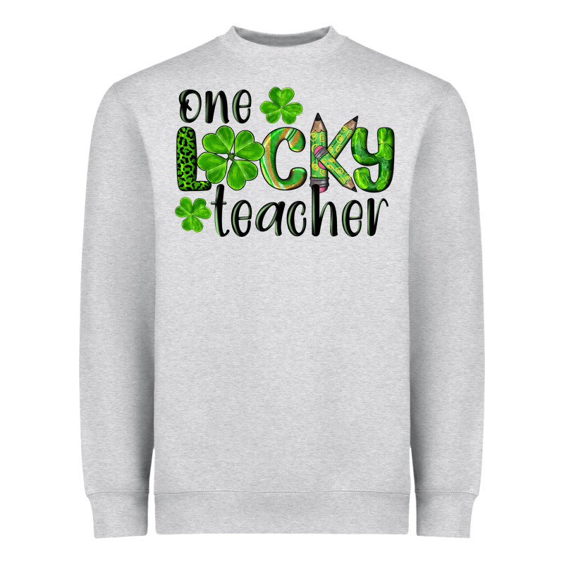 St. Patrick's Day One Lucky Teacher Heavyweight Sweatshirt by RanaPortraitStore | Teevron