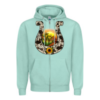 Seafoam horseshoe sunset Zipper Hoodie - JahusDesignShop