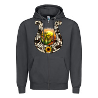 Smoke horseshoe sunset Zipper Hoodie - JahusDesignShop
