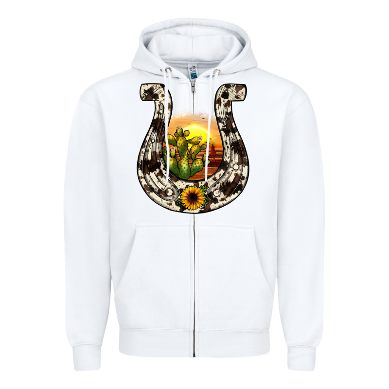 Horseshoe Sunset Zipper Hoodie by JahusDesignShop | Teevron
