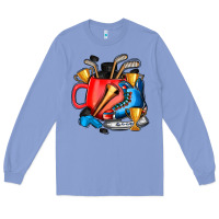 Colony Blue hockey coffee Long Sleeve Tee - AdoDesignShop
