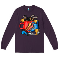 Plum hockey coffee Long Sleeve Tee - AdoDesignShop