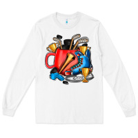 White hockey coffee Long Sleeve Tee - AdoDesignShop