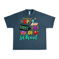 Midnight Navy happy first day of school Urban Heavy Tee - Zillion Design Studio