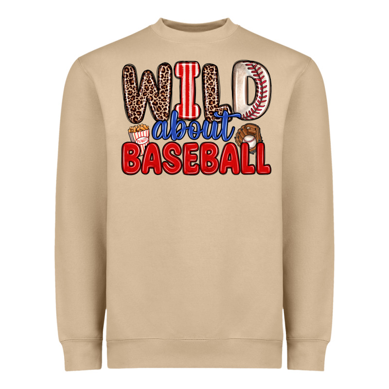 Wild About Baseball Heavyweight Sweatshirt by Zillion Design Studio | Teevron