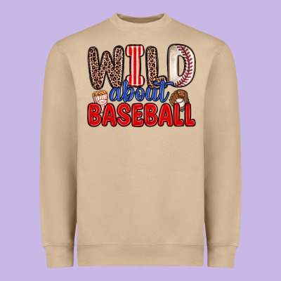 Wild About Baseball Heavyweight Sweatshirt Designed By Zillion Design Studio