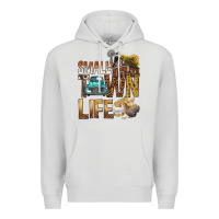 Dove Grey Small Town Life Premium Hoodie - BundleAndBundleShop
