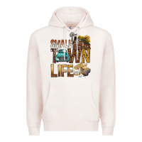 Pale Pink Small Town Life Premium Hoodie - BundleAndBundleShop