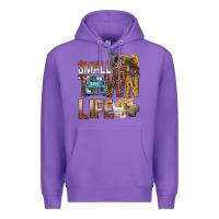 Purple Small Town Life Premium Hoodie - BundleAndBundleShop